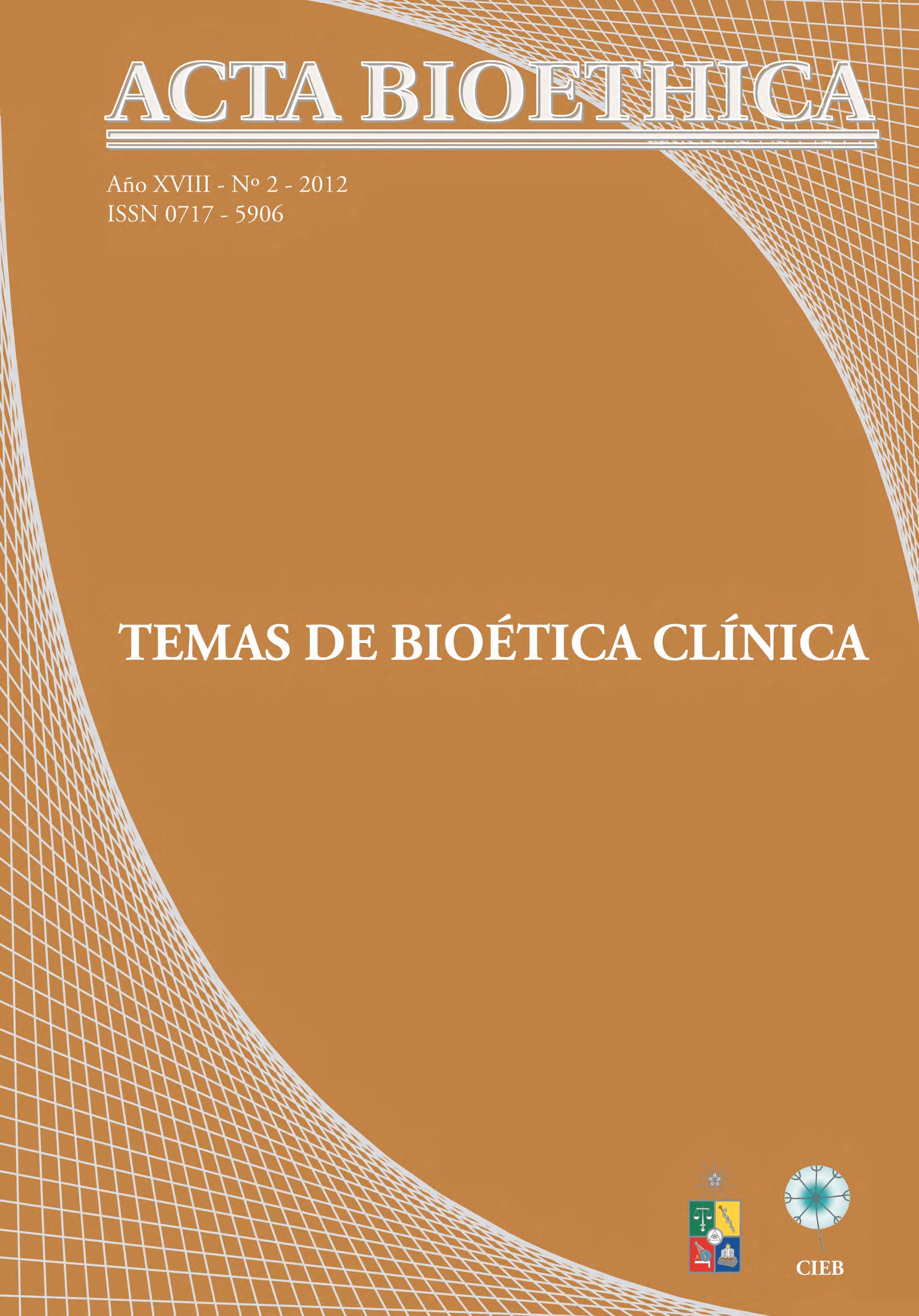 												View Vol. 18 No. 2 (2012): Temas de Bioética Clínica
											