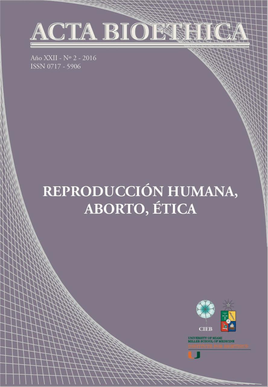 											View Vol. 22 No. 2 (2016): Reproducción humana, aborto, ética
										